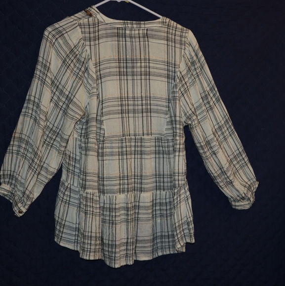Anthropologie Darlene Plaid Peasant Blouse - Picture 9 of 15
